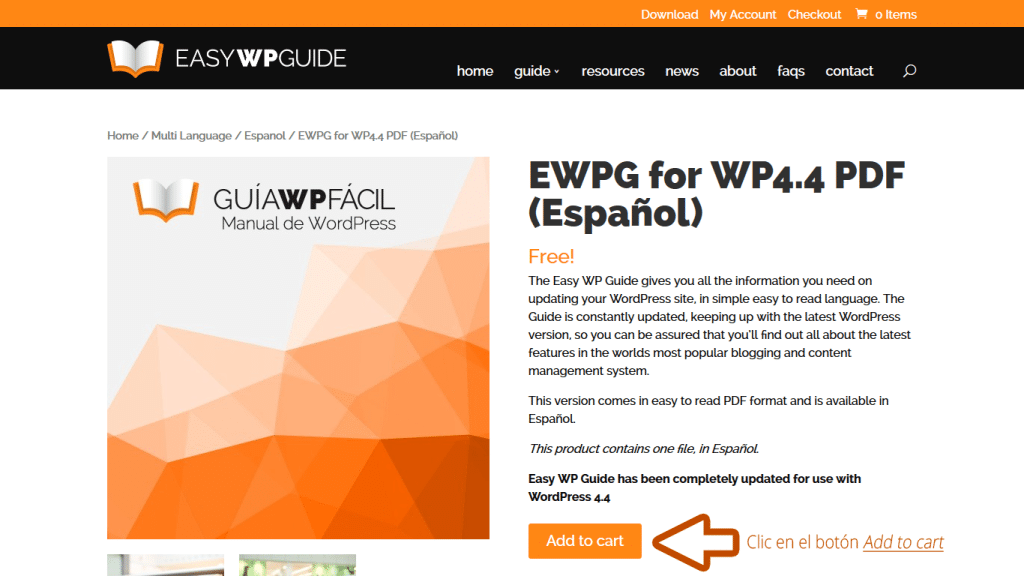 Descargar Guía WP Fácil Paso 1