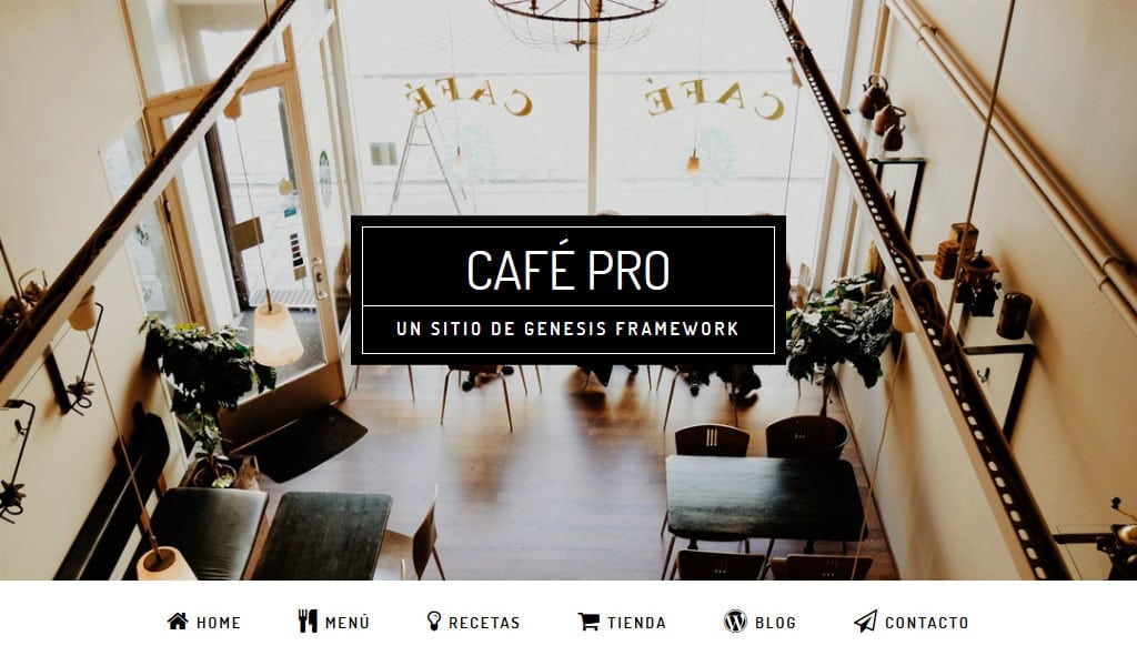 Genesis Café Pro - Iconos del menú
