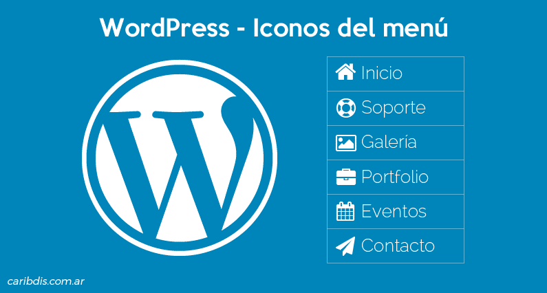 Usar iconos en los elementos del menú de WordPress