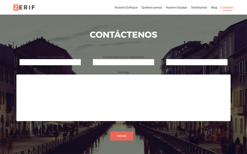 Contact Form 7 en Zerif sin estilos