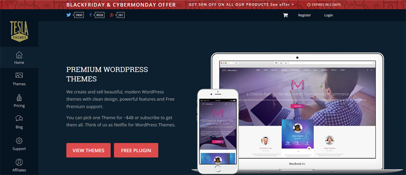 Tesla Themes Black Friday 2016