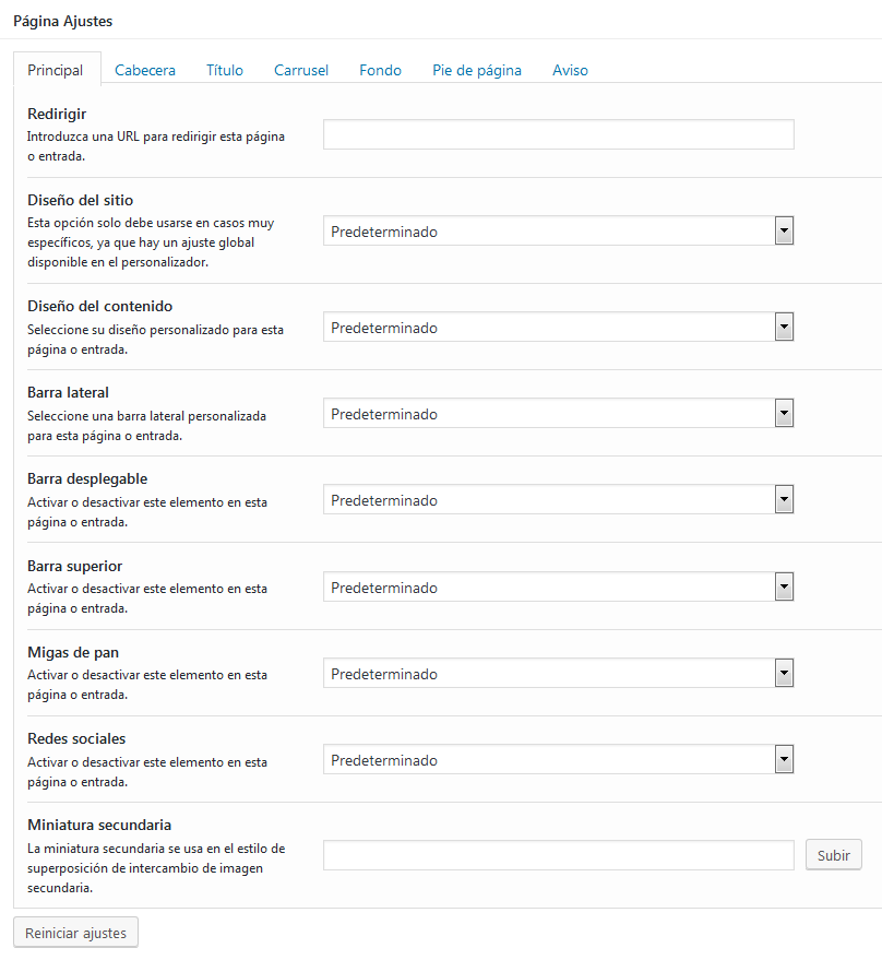 Total - Ajustes de página