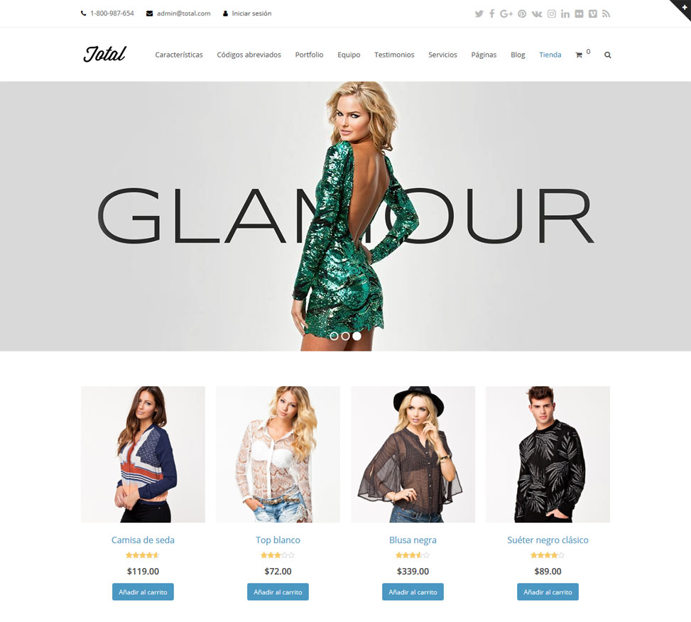 Total - Tienda WooCommerce