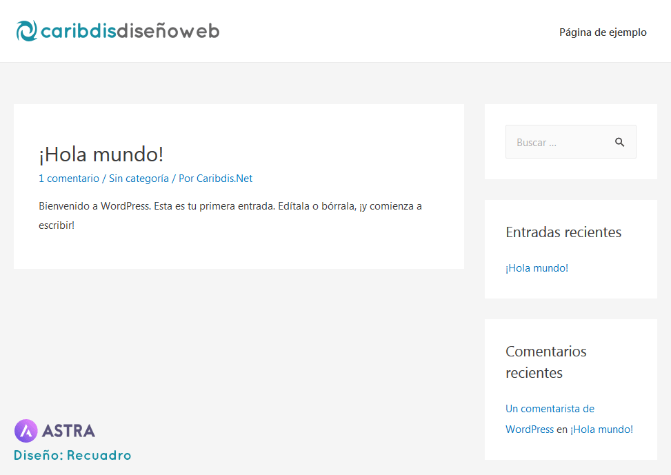 Astra - Contenido en recuadro