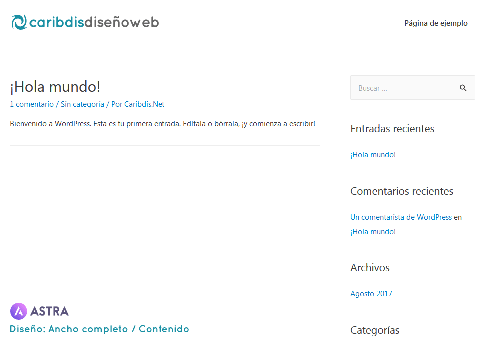 Astra - Contenido ancho completo