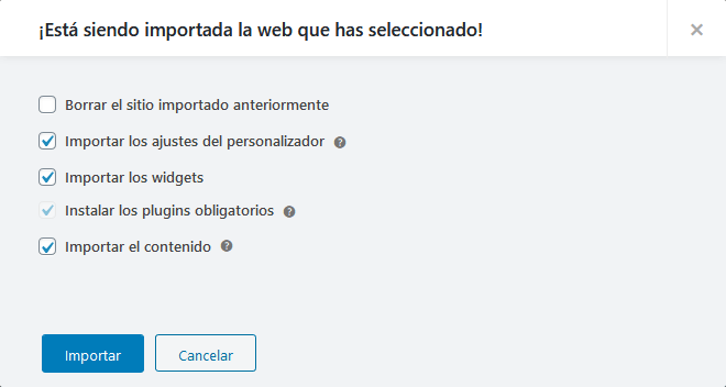 Astra Starter Templates - Pasos para la importación