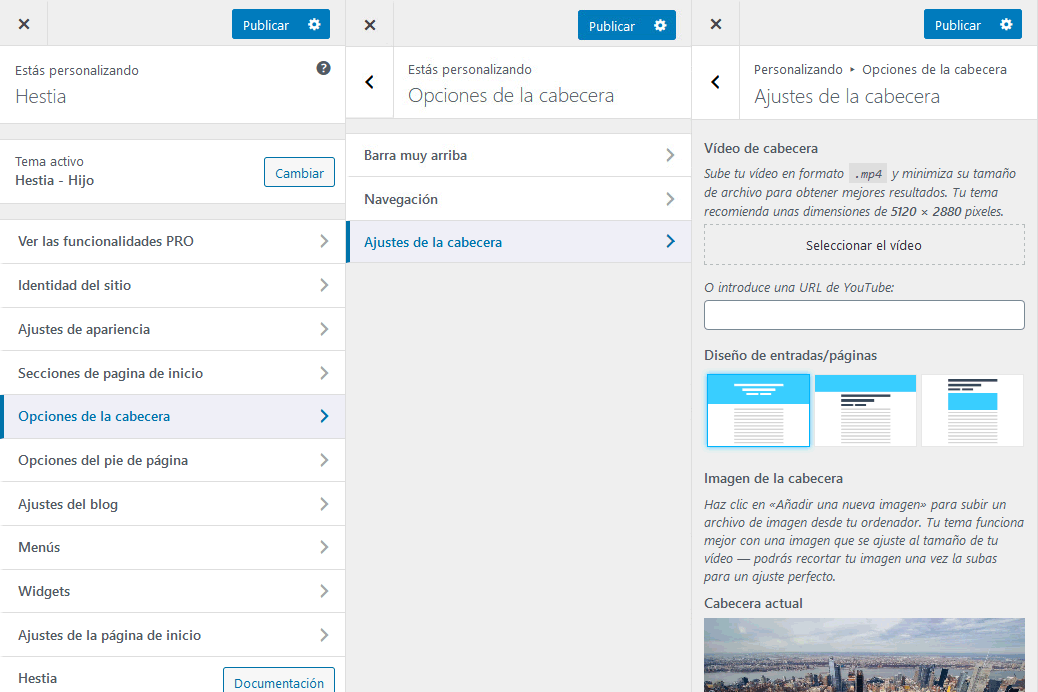 Hestia - Soporte para cabecera multimedia
