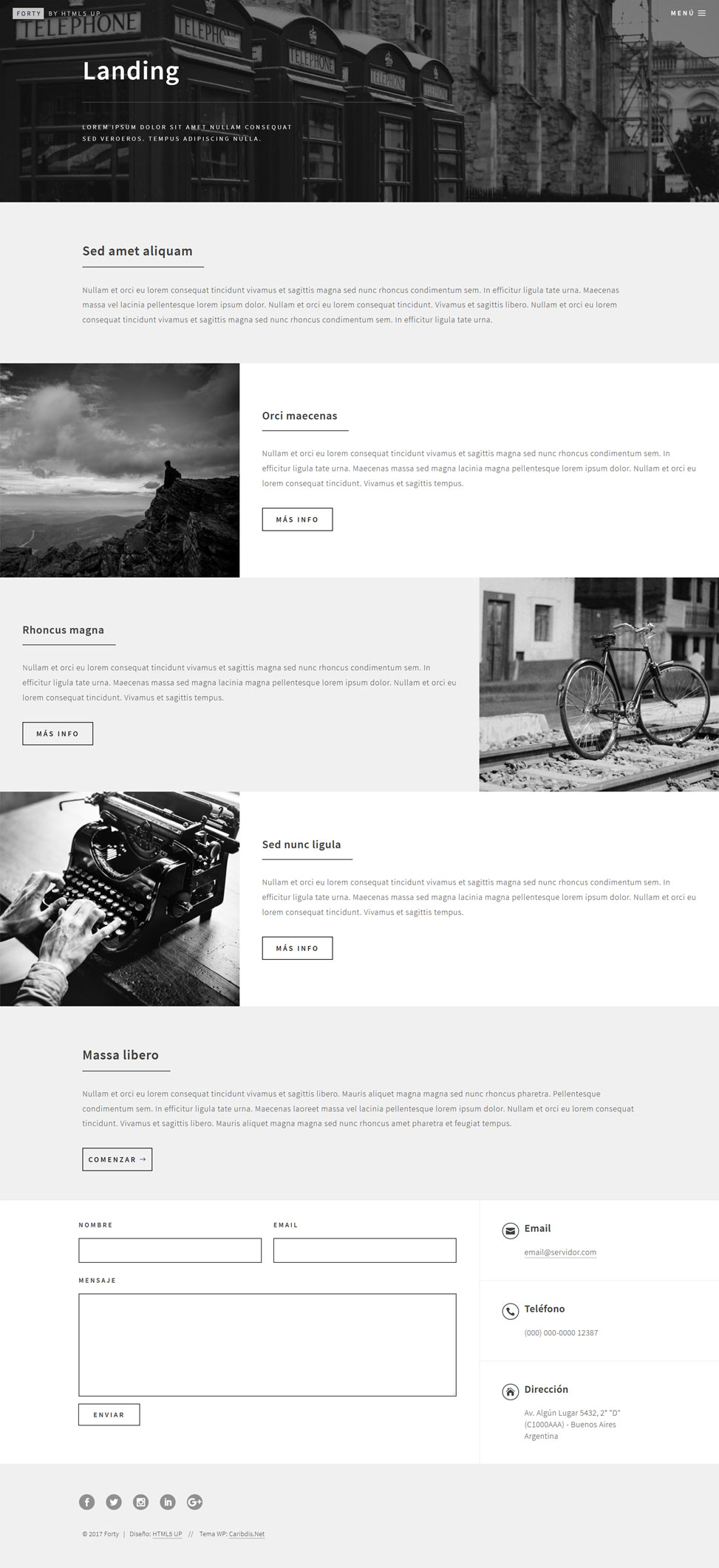 Forty Monochrome - Landing