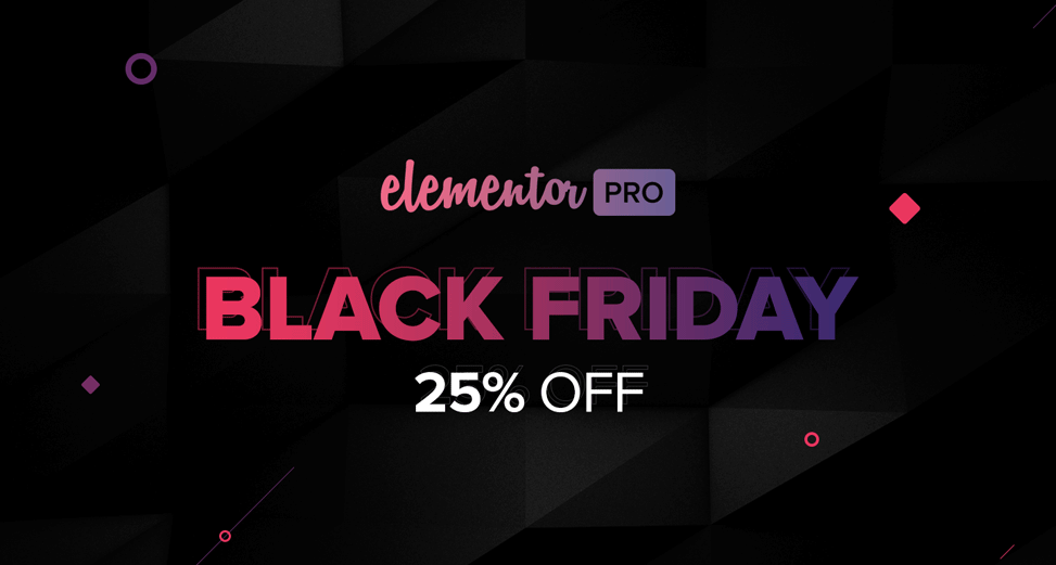 Elementor Pro Black Friday 2017
