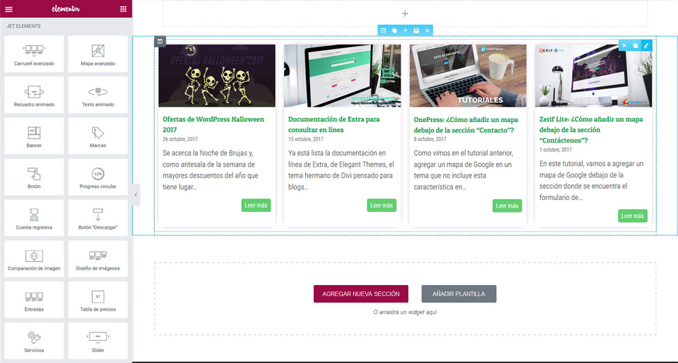 JetElements - Módulo Entradas