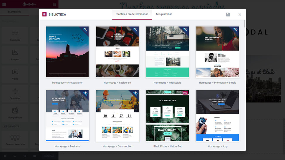 Plantillas de JetElements