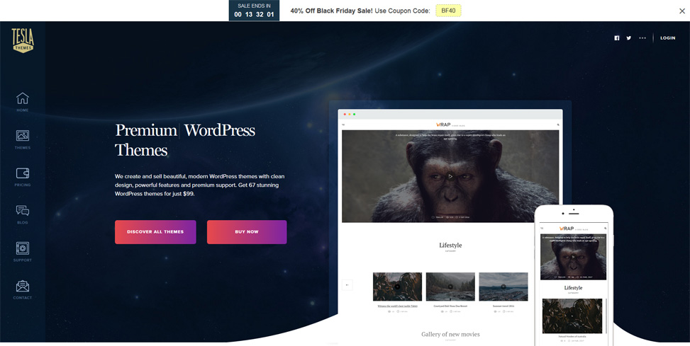 Tesla Themes Black Friday 2017