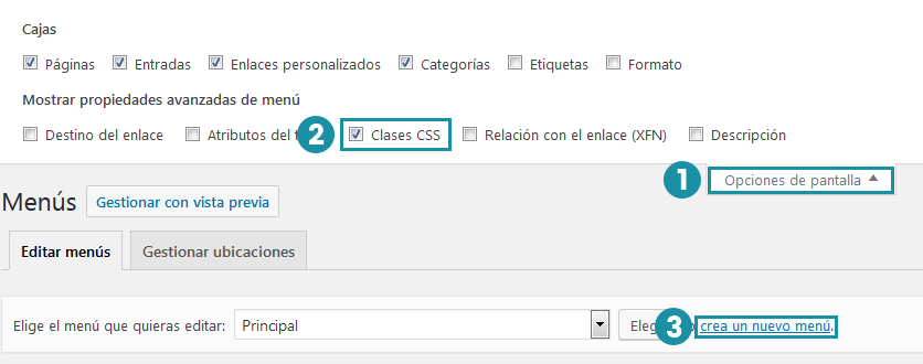 Hestia - Mega menú - Clases