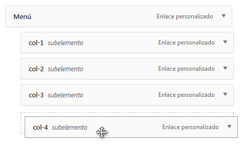 Hestia - Mega menú - Columnas