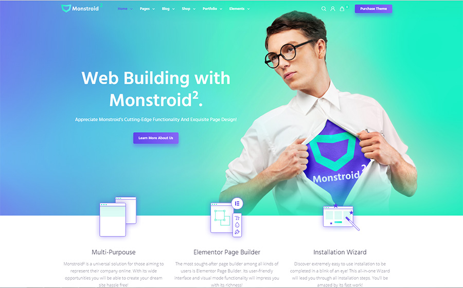 Monstroid2 – Tema WordPress multipropósito y modular compatible con Gutenberg