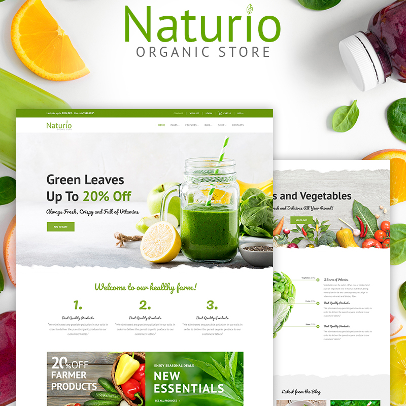Naturio - Tema WooCommerce para Supermercado