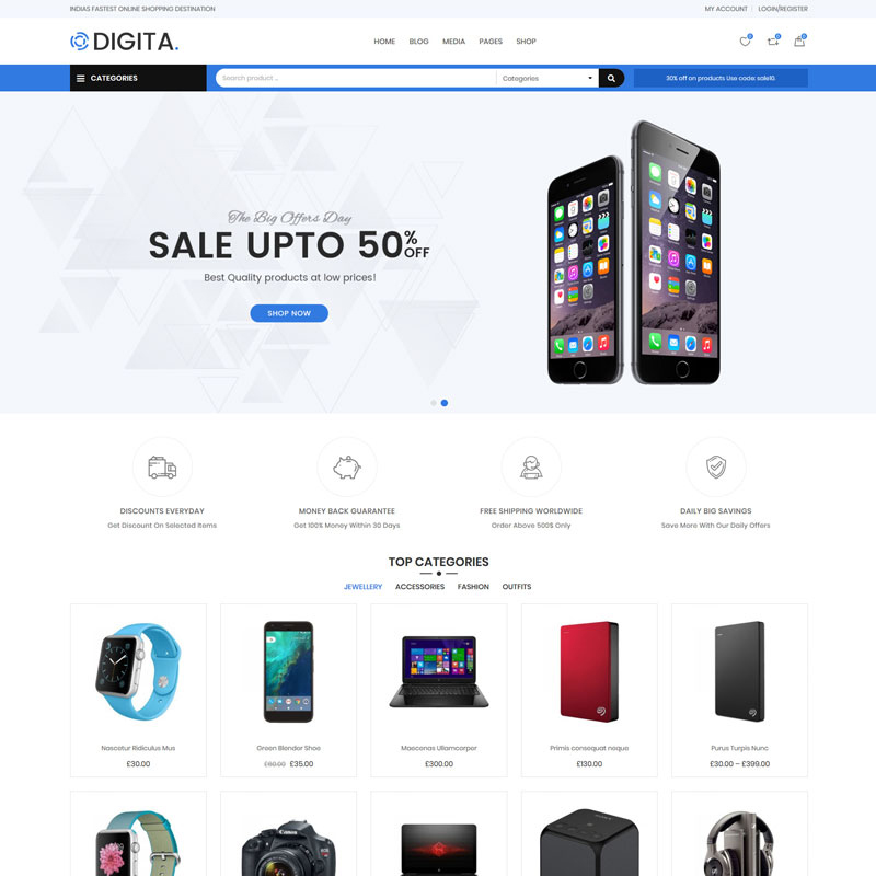 Digita - Tema WooCommerce para Tienda de Electrónicos