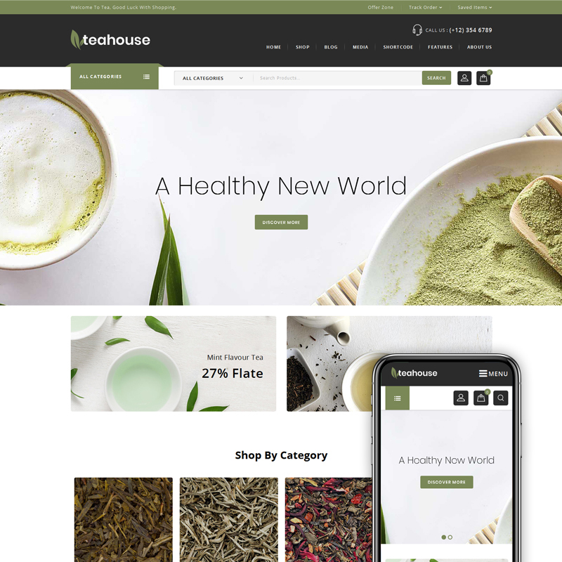 Teahouse - Tema WooCommerce para Tienda de Té y Especias