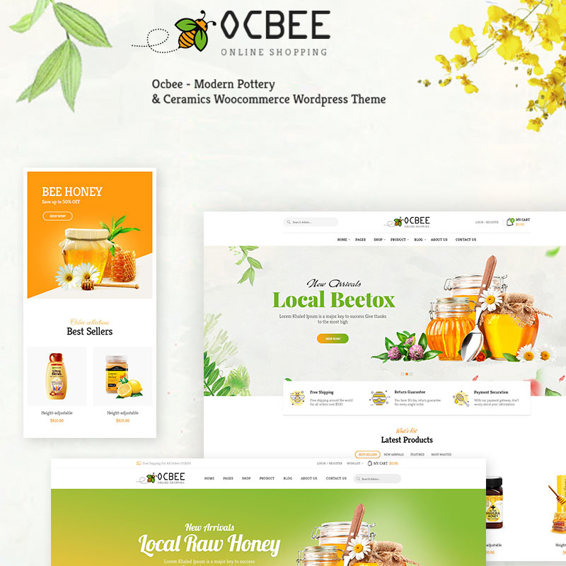 Ocbee - Tema WooCommerce para Tienda de Miel