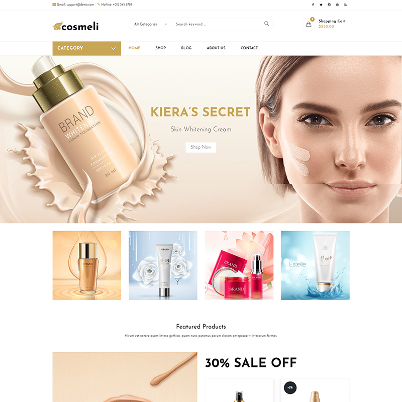 Cosmeli - Tema WooCommerce para Tienda de Cosméticos