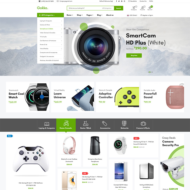 Gokko - Tema WooCommerce para Tienda de Dispositivos Electrónicos