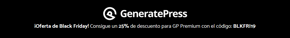 GeneratePress - Black Friday 2019