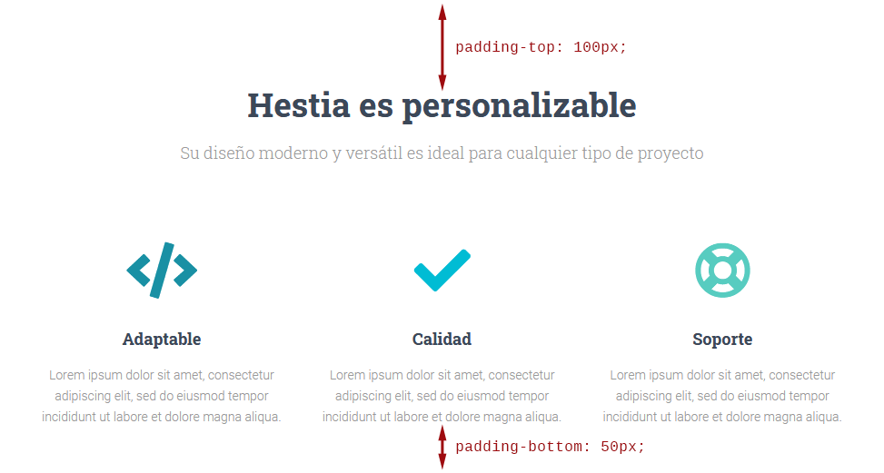 Hestia - CSS - Cambiar relleno
