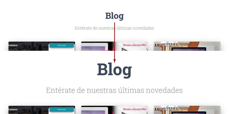 Hestia - CSS - Cambiar tamaño de fuente