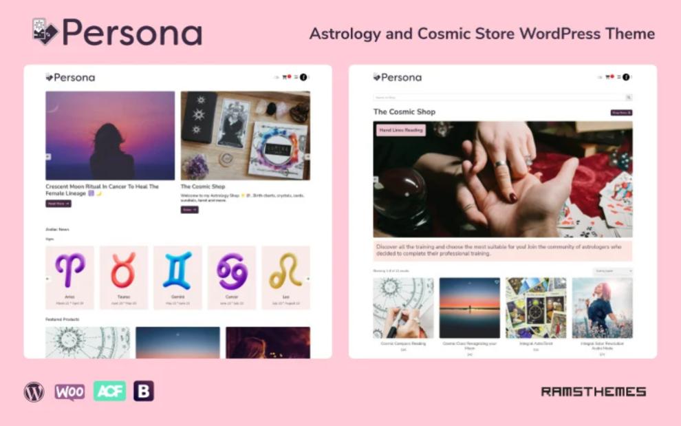 PERSONA – Tema WordPress para sitios web de astrología