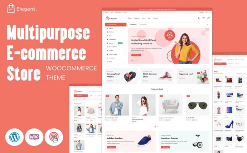 Elegant Shop Pro – Tema WordPress y WooCommerce rápido, minimalista y multipropósito