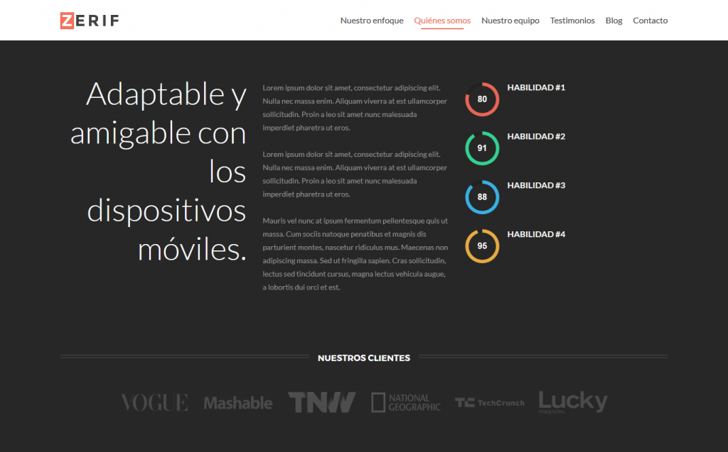 Zerif - Tamaño predeterminado de logos